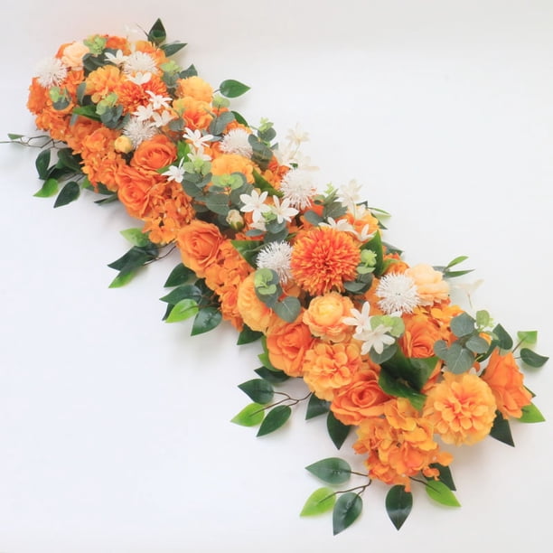 50/100cm DIY arreglo de pared de flores de boda suministros peonías de seda rosa artificial fila de flores decoración boda arco de hierro telón de fondo Adepaton 2027272-24