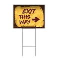 thumbnail image 1 of Exit This Way Right Scroll (18" X 24") Yard Sign, Includes Metal Step Stake, 1 of 6