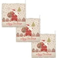 thumbnail image 7 of SKYSONIC Merry Christmas Baby Muslin Washcloths Face Towel, 3 PCS New Year Burp Cloths Cotton Wipes Infant Wash Cloth for Newborn Boys Girls 12"x12", 7 of 7