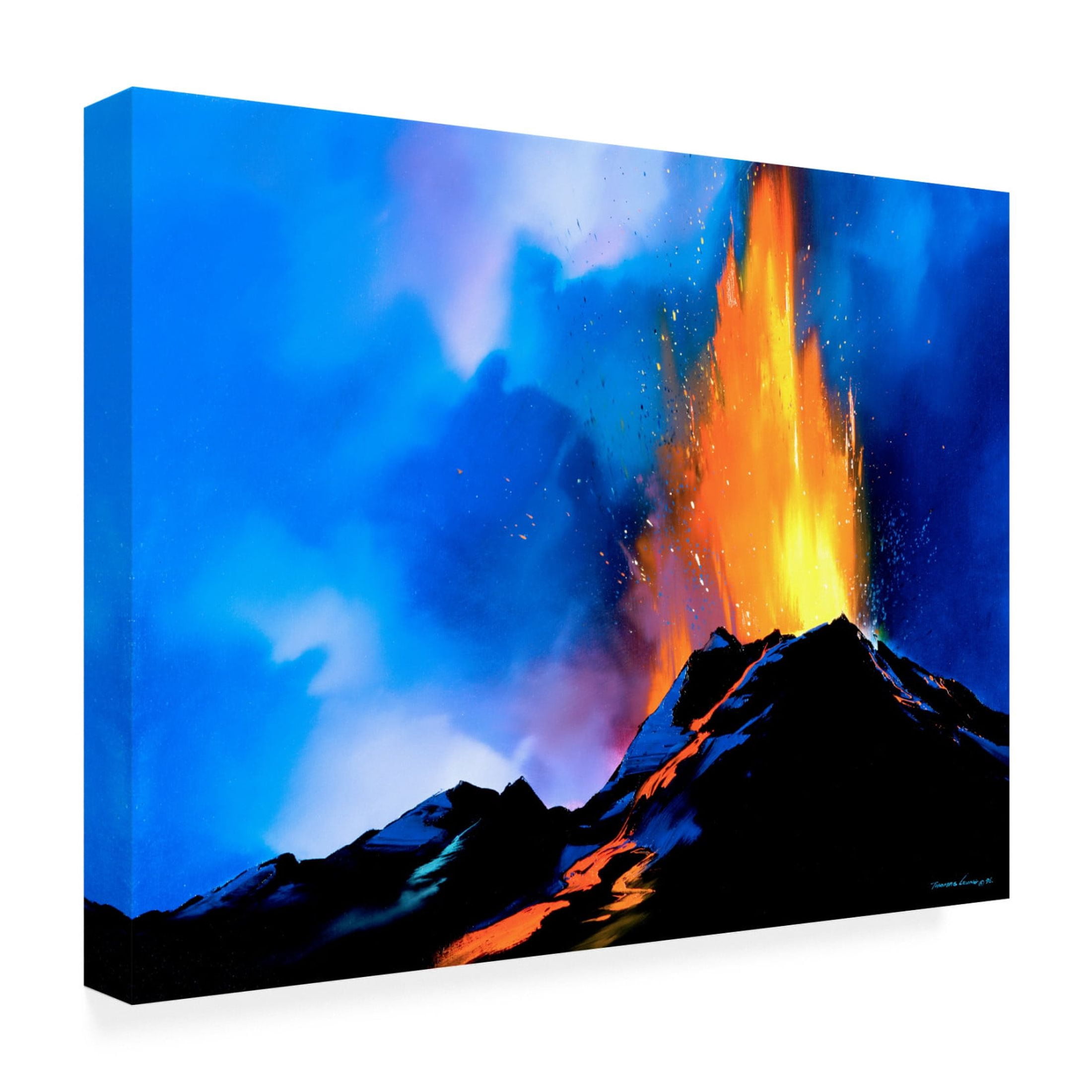 Canvas Wall Art - Thomas Leung 'Eruption' Wall Art for Living Room, Bedroom, or Office Décor by Trademark Fine Art - 32 x 24 Inches