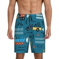 thumbnail image 2 of Daiia Construction Trucks Mens Woven Stretch Pajama Short,Short Pajama Pants-Medium, 2 of 9