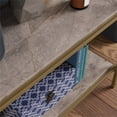 thumbnail image 4 of Kingfisher Lane 5-Shelf Metal Frame Bookcase Gold Satin/Faux Deco Stone, 4 of 9