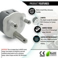 OREI South Africa, Botswana, Namibia Travel Plug Adapter 2 USA Inputs