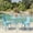 Blue, variant on Blue 3-piece Outdoor Bistro Set / Powder-coated Iron for Longevity