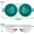 thumbnail image 2 of Egg Poacher Double Cup Egg Bowl Cooker Steamer Cookware Draining Eggs Basket Boiler BPA Free for Ovens Cooking Steamed Poached Egg, 2 of 4