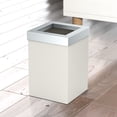 thumbnail image 3 of Gatco Elevate Stainless Steel 3 Gallon Square Wastebasket, Matte Pearl/Chrome Lid, 3 of 5