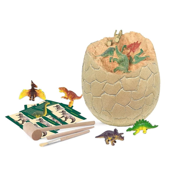 Kit de excavación de huevos de dinosaurio gigantes LIUXGMXG con 14 dinosaurios 12 Tarjetas Herramientas de excavación