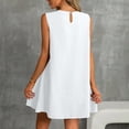 thumbnail image 4 of HAJWOH Womens White Graduation Dresses for College Elegant Grad Dress Trendy Petite Dresses Cute Wedding Guest Dresses Beach Dresses Golf Dresses White M, 4 of 5