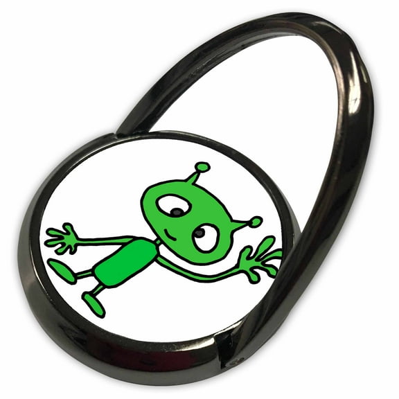 3dRose, Funny Cute Green Martian Alien Waving Cartoon, Phone Ring