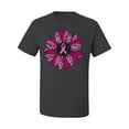 thumbnail image 2 of Wild Bobby Pink Cheetah Print Breast Cancer Carnation Flower Breast Cancer Awareness Men Tee, Charcoal, XX-Large, 2 of 6