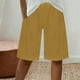 thumbnail image 2 of Pantalones Cortos Casuales de Color Sólido Capri, Mezcla Cómoda de Poliéster para el Hogar Y el Uso Diario, 2 of 9