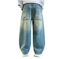thumbnail image 5 of Gubotare Jeans for Kids Boys Slim Big Boys & Little Kids Stretch Slim Fit Pants Denim Jeans Size 7-9 (Blue,7-9 Years), 5 of 9