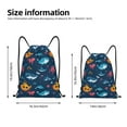 Zufioo Ocean Floor Animals Sports Cinch Sack Gym String Bags Machine