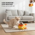 thumbnail image 3 of ABPETE Yellow Duck Cat Feeder Toy, Little Yellow Duck Cat Toy Treat Feeder, 2-in-1 Interactive Cat Toy & Slow Feeder, Cat Dog Treat Dispenser with Button (1pcs), 3 of 6