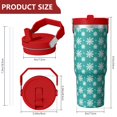 thumbnail image 4 of Christmas 30oz Handheld Travel Tumbler with Handle – Double Wall Stainless Steel Insulated Cup, Flip Straw Lid, Leak-Proof & BPA-Free for Hot and Cold Drinks – Durable Coffee & Juice Mug Black, 4 of 7