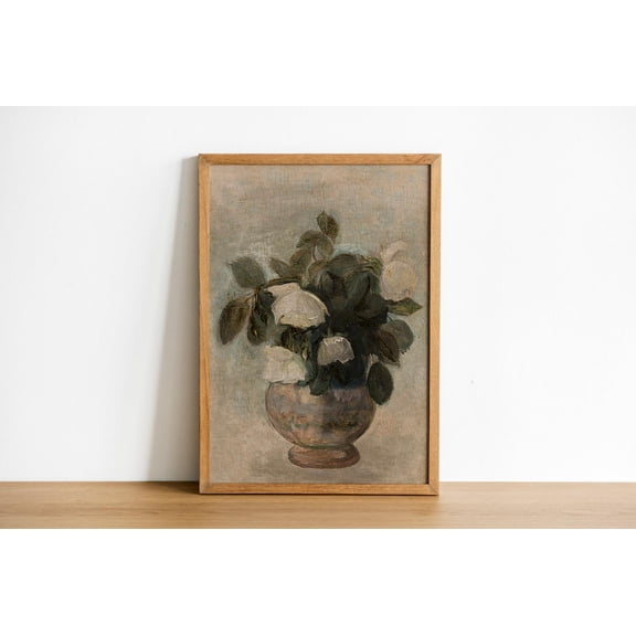 369 Prints vintage Flower Oil Print Wall Art, Botanical Wall Art, Vintage Life Flower Wall Art, Living Room, Botanical Wall Decor,, Poster Only