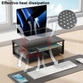 thumbnail image 3 of Ordenador Gianotter con soporte para monitor y cajón, color negro, 3 of 7