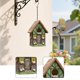 thumbnail image 1 of colgante para pájaros, decoración de jardín exterior, nido de colibrí, rústica de resina, caseta para pájaros novedosa para patio, 1 of 8