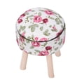 thumbnail image 3 of Accesorios para casa de muñecas 1:12, muebles en miniatura para casa de muñecas, taburete de madera y tela de cuatro patas (blanco), 3 of 9