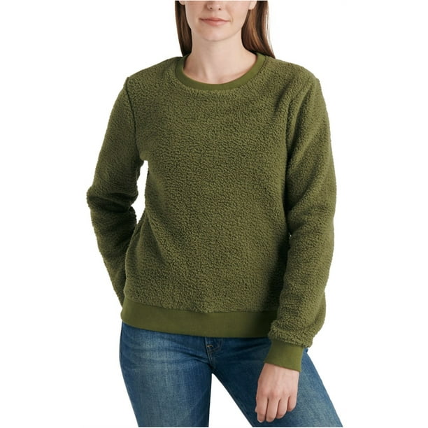 Lucky Brand Womens Fleece Sweatshirt, Green, X-Small 