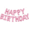thumbnail image 1 of Globos de cumpleaños TOTAFAM Happy, 40 cm, lámina de aluminio, color rosa, 1 of 7