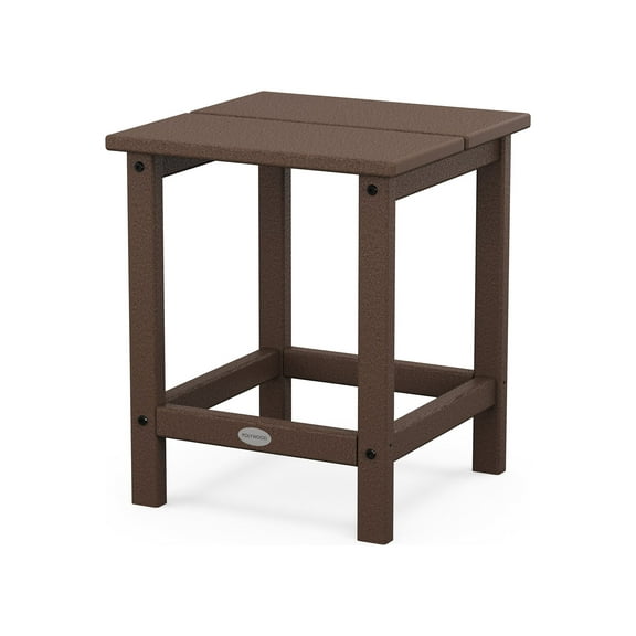 POLYWOOD Studio Square Side Table in Mahogany