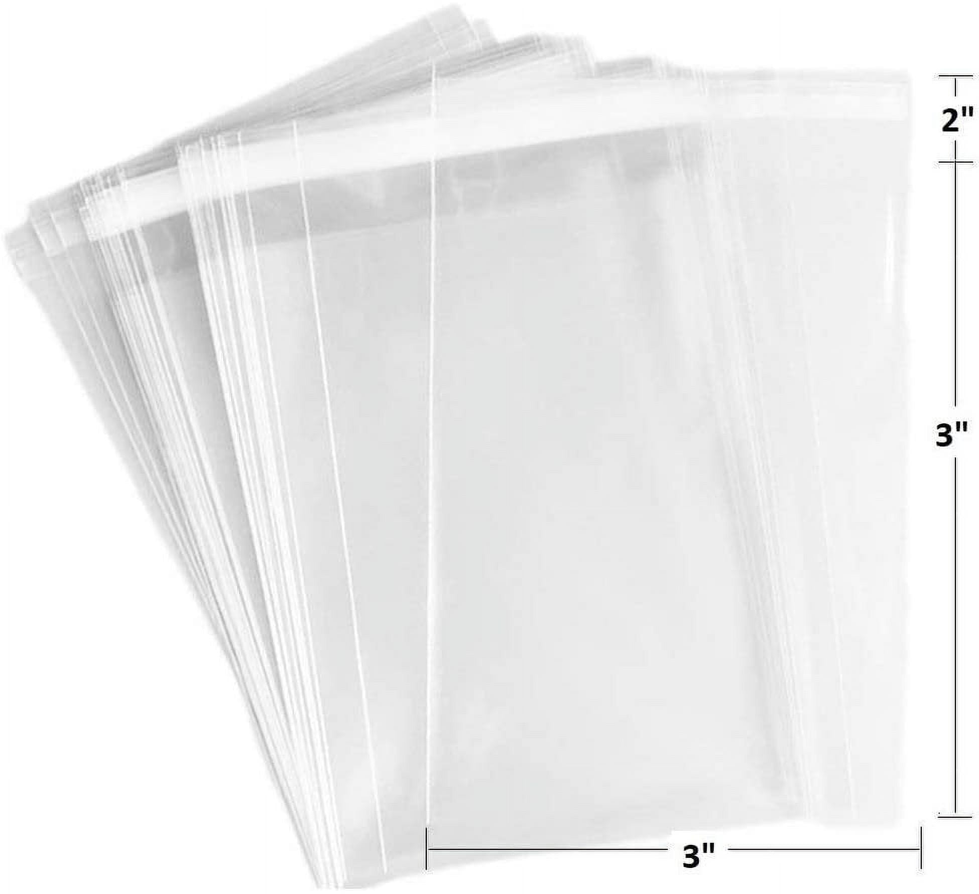 Premium 3 x 4 in (200 Count) Small Poly Zipper Bags, 2mil Small Plastic Bags Clear, Easy Zip Open & Close, Zip Poly Bags Strong Locking Seal, Food