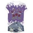 thumbnail image 7 of Drie Womens Oversized T Shirts Short Sleeve Crewneck Tops Casual Loose Basic Tee Shirts 2025 Summer Trendy Outfits Christmas Oversized Tshirts for Women Purple,S, 7 of 7