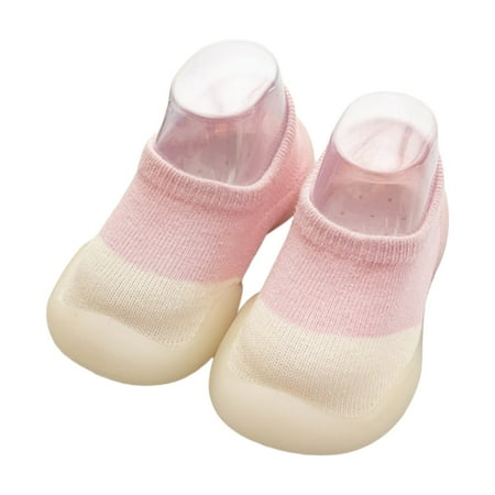 Durtebeua Unisex Baby Walking Shoes  First Walker Shoes  Genuine Leather Classic Infant Shoes Pink 2-3 Years