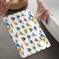 thumbnail image 2 of White Cartoon Fantasy Dinosaurs Pattern Bathroom Rugs Mat,Non Slip Microfiber Bathroom Rug,Rubber Backing,Soft Bathroom Mats for Bathroom Floor,Tub and Shower,20x32in(50x80cm), 2 of 5