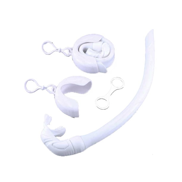 Soidarity Tubo de esnórquel plegable profesional Unisex, tubo de buceo enrollable, manguera de respiración húmeda, equipo para exteriores, Deportes acuáticos Blanco