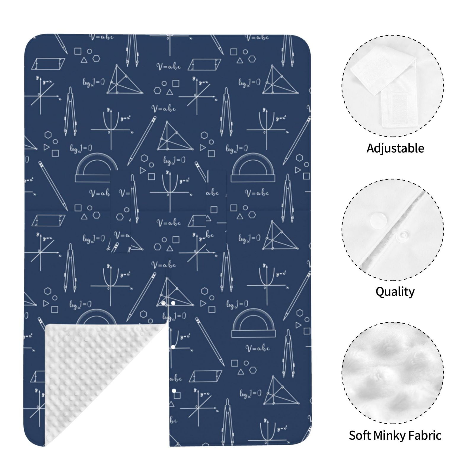 Car Seat Cover Baby - Math Print blue ruler Breathable Infant Car Seat Cover for Baby Carseat, Lightweight Comfort Baby Essentials Must Haves Newborn Stuff for Girl Boy