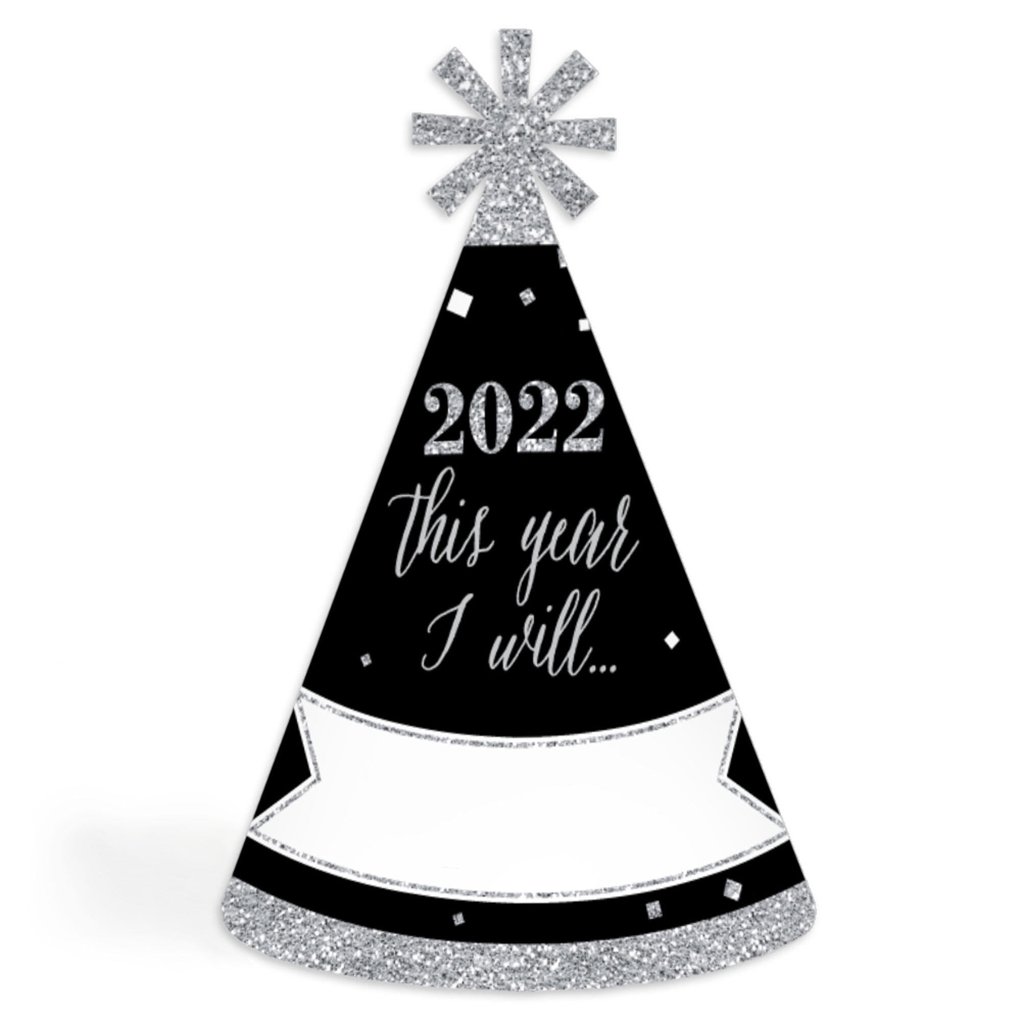 2022 Christmas Event Party Hat Big Dot Of Happiness New Year's Eve - Gold - 2022 Cone New Years Eve  Resolution Party Hats For Kids And Adults - Set Of 8 (Standard Size) -  Walmart.com