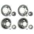 thumbnail image 2 of Set of 4 16" Stainless Steel Dually Wheel Simulators,8 Lug 4 Hand Hole Hubcaps Cover for 1974-2000 Chevy GMC 3500,1974-1998 Ford F350,2008-2021 Ford E350/E450 Van,1974-1999 Dodge Ram, 2 of 9