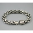 thumbnail image 5 of K-KED Pure Silver S925 Sterling Silver Chain 12mm Width Men's Link Bracelet 8.66inchL, 5 of 6