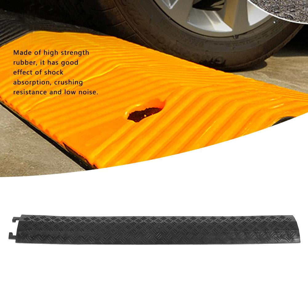 3pcs Single Channel Rubber Speed Bump Cable Protector Cover 2 Color 95*13*1.6cm 