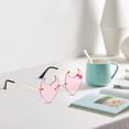 thumbnail image 2 of Creative Heart de sol para mujeres Hombres de sol sin montura Rosado Zulema Gafas de sol sin montura, 2 of 7