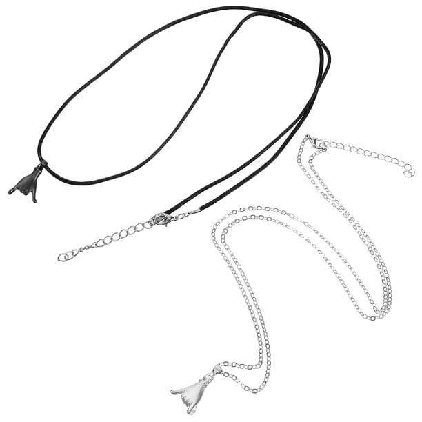KAKOWELY 1 par de collares a juego para pareja, collar con colgante, collar decorativo, collar de promesa para hombres