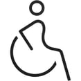 thumbnail image 1 of Disabled Sign Outdoor Disabled Toilet Sticker Bathroom Disabled Door Sign Disabled Wheelchair Decal, 1 of 1