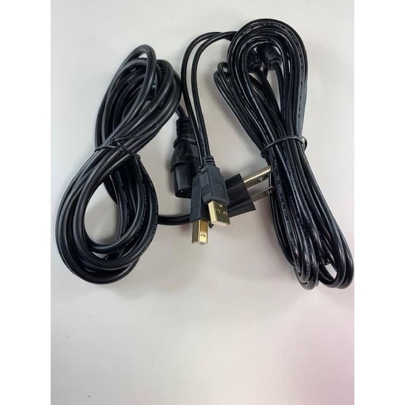[UL Listed] OMNIHIL 5FT AC Power Cord 15FT USB-B Cable Compatible with Canon imageFormula CD-4070NW Scanner M11050