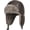 Pl2508-brown, variant on Winter Trapper Hat with Ear Flaps, PU Leather Aviator Hat with Faux Lining for Men & Women