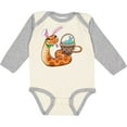 thumbnail image 3 of Inktastic Easter Cute Snake with Basket and Bunny Ears Boys or Girls Long Sleeve Baby Bodysuit, 3 of 5