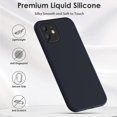 thumbnail image 2 of Étui en Silicone Liquide Conçue pour iPhone 12 et iPhone 12 Pro, Protection Intégrale Gel Doux, 2 of 5