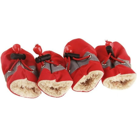 Dog Shoes Paw Protectors: Anti-Slip Sole Dog Boots Non-Slip Puppies Shoes for Small Medium Dogs Winter Snow Cold Weather Size 2