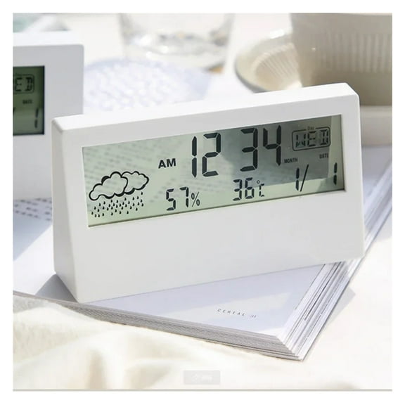 Indoor Thermometers Digital Hygrometer Room Thermometer and Humidity Gauge with Clock Temperature ,Fast Response