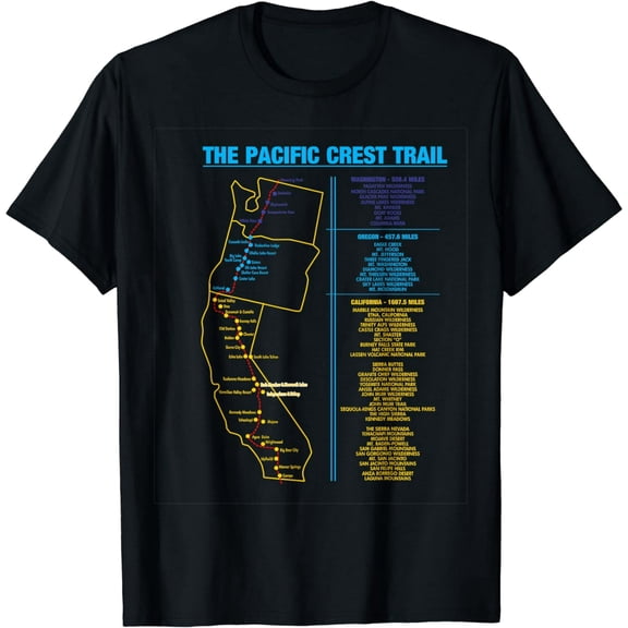 Pacific Crest Trail thru hiking shirt gift for men and women