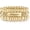 Style-3, variant on Gold Bangles Bracelet for Women Chunky Curved Stacking Plated Bead Ball Stretchable Bracelets