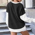 thumbnail image 5 of RQYYD Womens Sweatshirt Casual Long Sleeve Crewneck Pullover Sweatshirts Fall Fashion Clothes 2024 Vintage Outfits for Women Tunic Tops, 5 of 6