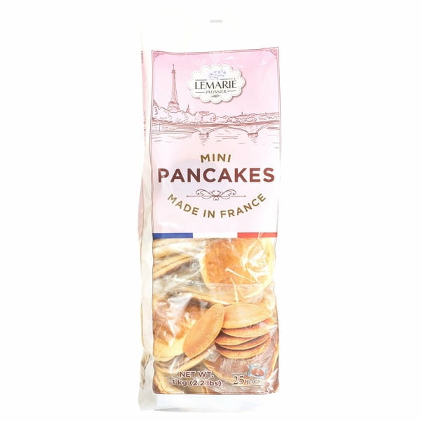 2 Pack | Lemarie Patissier Mini Pancakes 2.2 Pounds (25 Count Each )