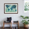 thumbnail image 3 of Art.com Map of the World Art Print by Silvia Vassileva, Brown Frame Wall Art, 44" x 32", 3 of 5